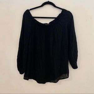 Sheer Over The Shoulder Top